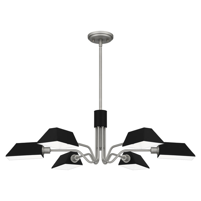 Quoizel QCH5350AN Six Light Chandelier, Antique Nickel