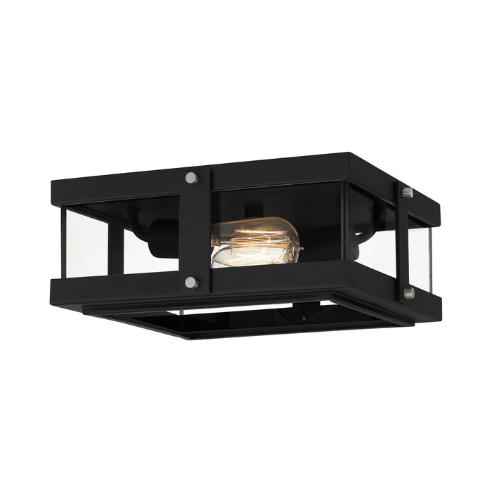 Quoizel QFL5347EK Two Light Flush Mount, Earth Black