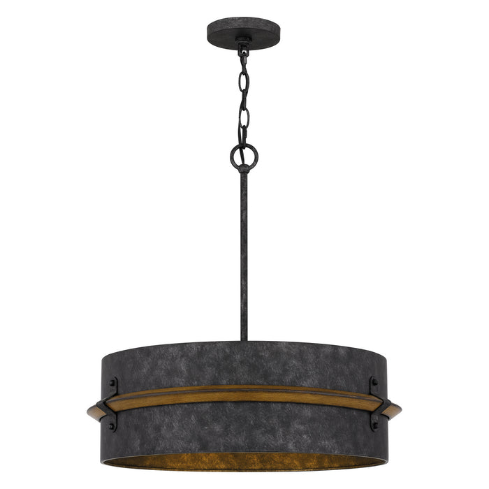 Quoizel QOP5336OK Three Light Pendant, Old Black Finish