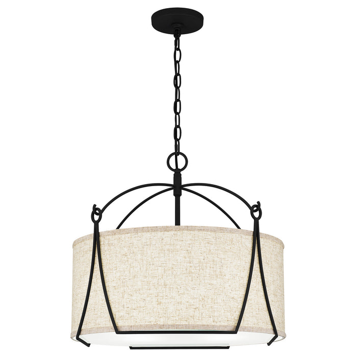 Quoizel QOP5355EK Four Light Pendant, Earth Black