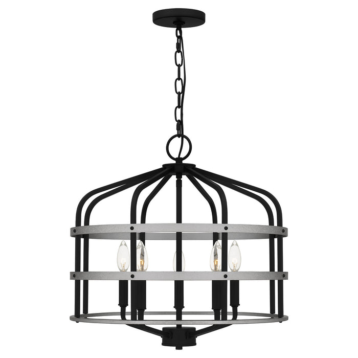 Quoizel QP5346MBK Five Light Pendant, Matte Black