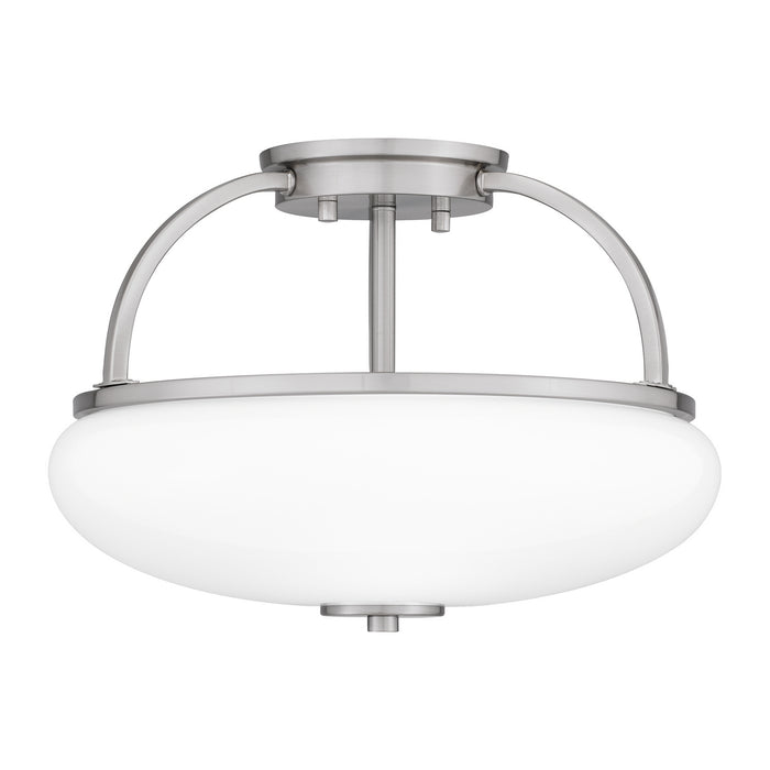 Quoizel QSF5364BN Three Light Semi Flush Mount, Brushed Nickel