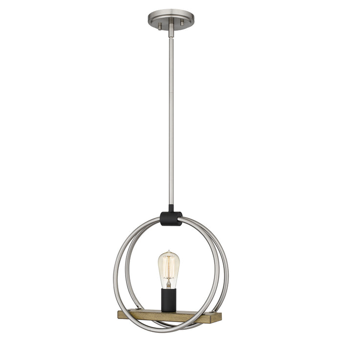Quoizel STG1512BN One Light Mini Pendant, Brushed Nickel