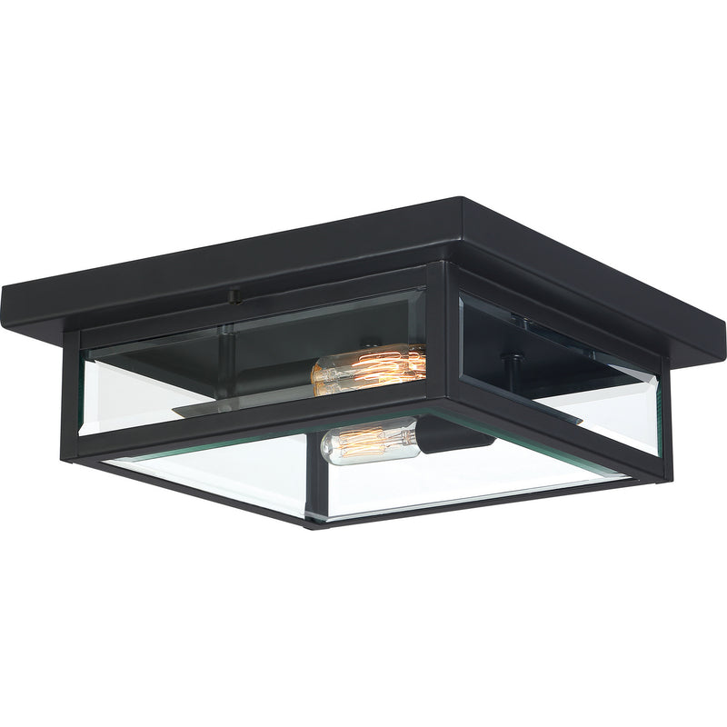 Quoizel WVR1312EK Two Light Flush Mount, Earth Black