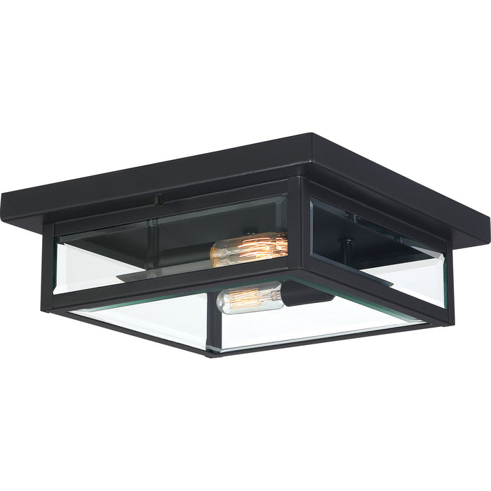 Quoizel WVR1312EK Two Light Flush Mount, Earth Black