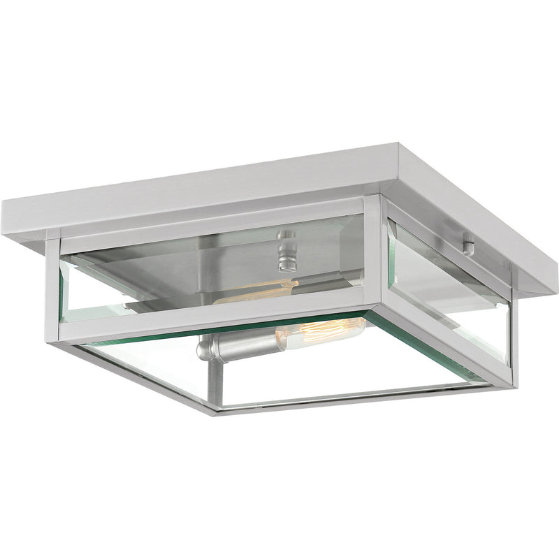 Quoizel WVR1312SS Two Light Flush Mount, Stainless Steel