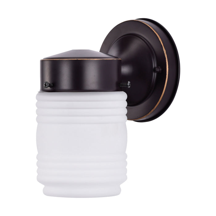 Nuvo Lighting 60-6110 One Light Outdoor Mason Jar, Mahogany Bronze