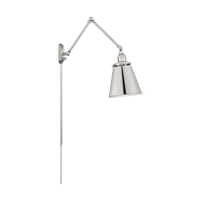 Nuvo Lighting 60-7368 One Light Swing Arm Wall Lamp, Polished Nickel