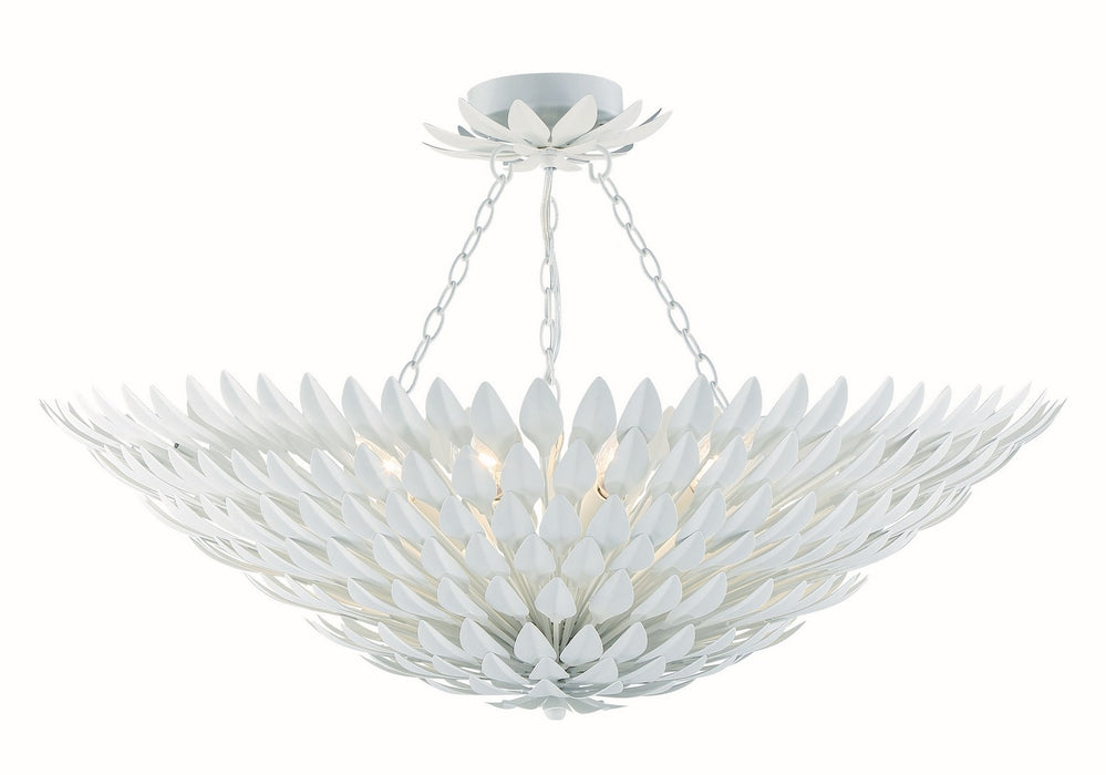 Crystorama 519-MT_CEILING Eight Light Semi Flush Mount, Matte White