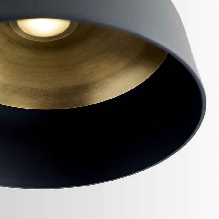 Visual Comfort Modern 700FMFND15B-LED930 LED Flush Mount, Nightshade Black