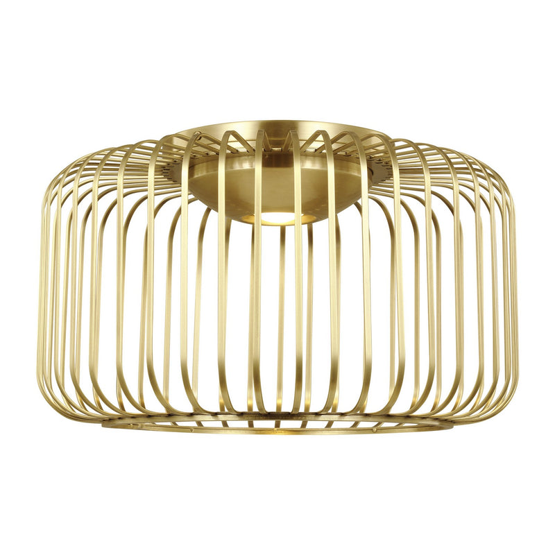 Visual Comfort Modern 700FMKAI15BR-LED930 LED Flush Mount, Plated Brass