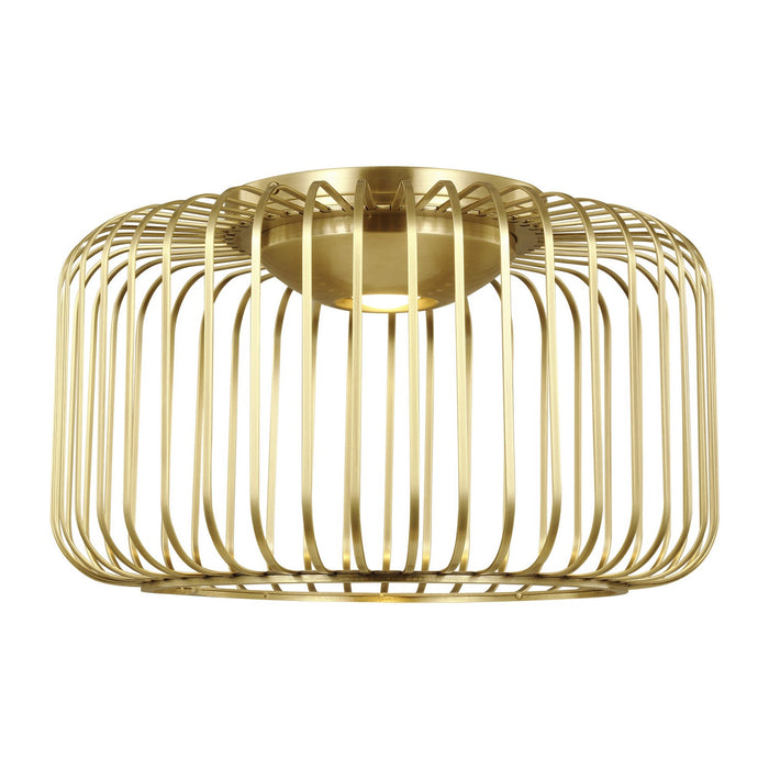 Visual Comfort Modern 700FMKAI15BR-LED930 LED Flush Mount, Plated Brass