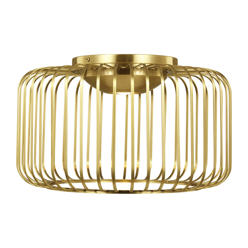 Visual Comfort Modern 700FMKAI15BR-LED930 LED Flush Mount, Plated Brass