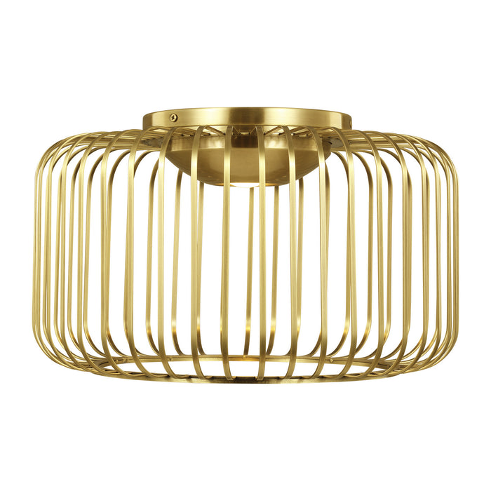 Visual Comfort Modern 700FMKAI15BR-LED930 LED Flush Mount, Plated Brass