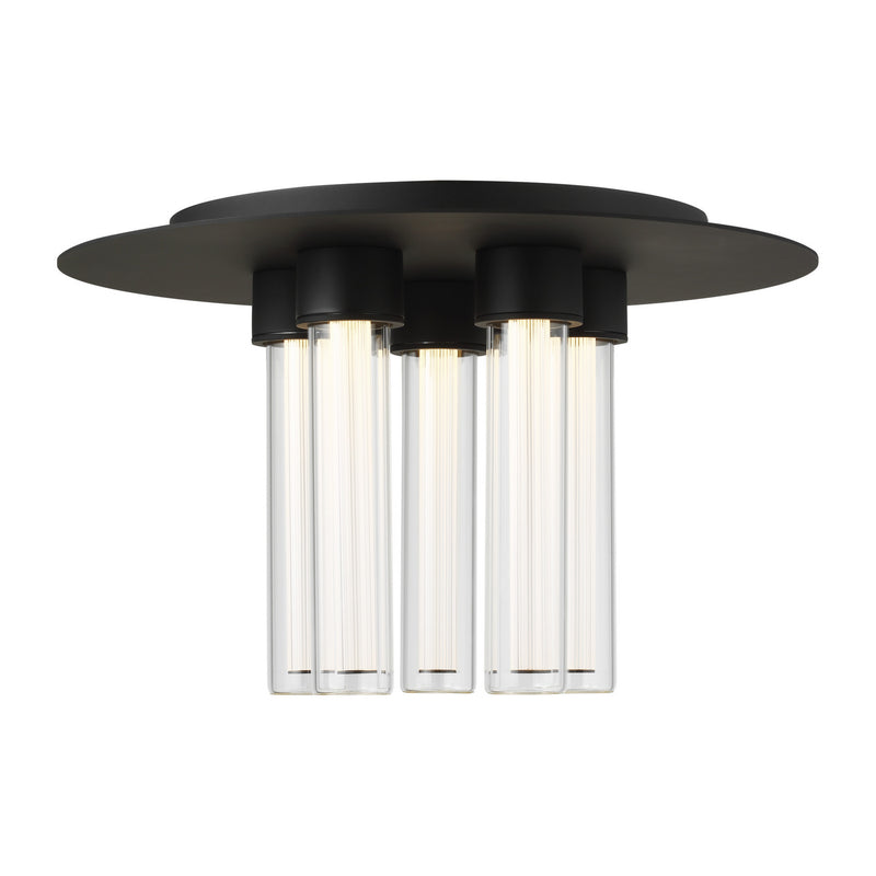 Visual Comfort Modern 700FMKLA13B-LED927 LED Flush Mount, Nightshade Black