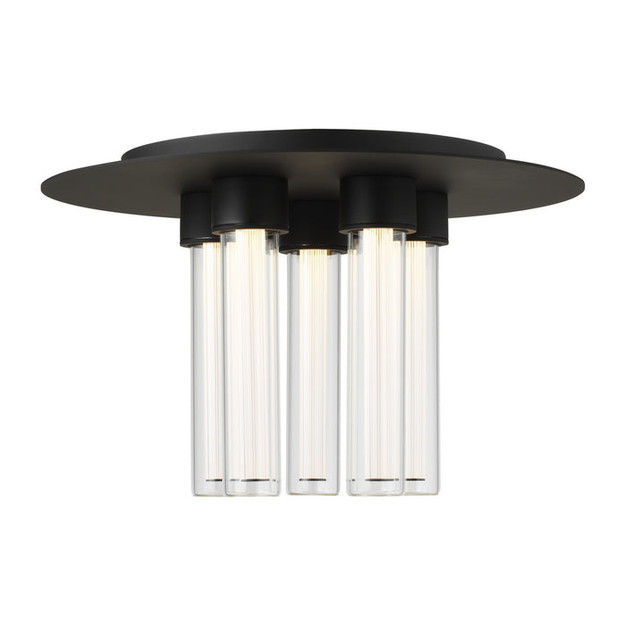 Visual Comfort Modern 700FMKLA13B-LED927 LED Flush Mount, Nightshade Black