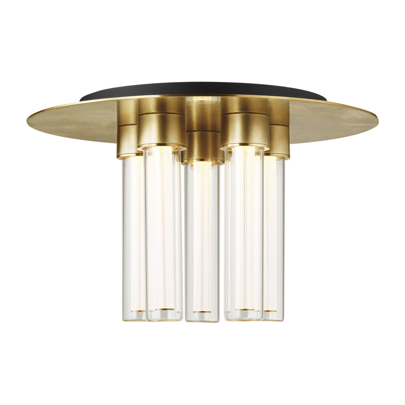 Visual Comfort Modern 700FMKLA13NB-LED927 LED Flush Mount, Natural Brass