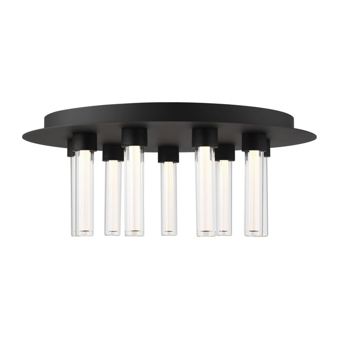 Visual Comfort Modern 700FMKLA22B-LED927-277 LED Flush Mount, Nightshade Black