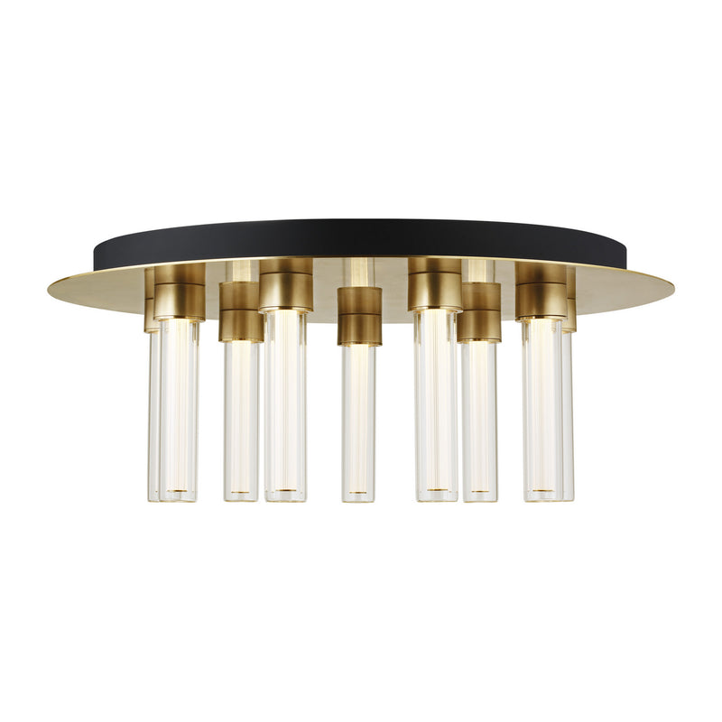 Visual Comfort Modern 700FMKLA22NB-LED927 LED Flush Mount, Natural Brass