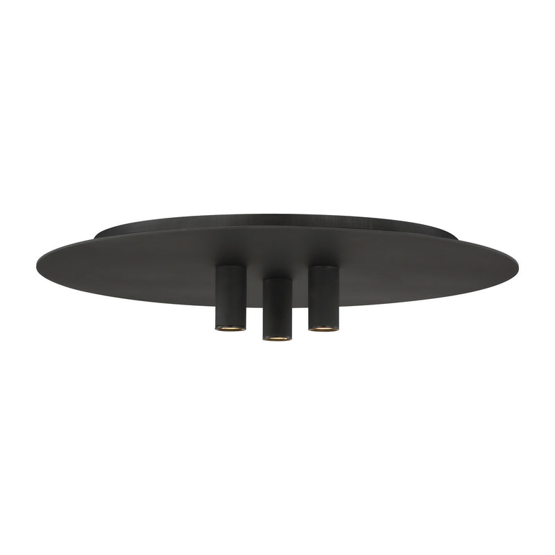 Visual Comfort Modern 700FMPNT16B-LED930 LED Flush Mount, Nightshade Black