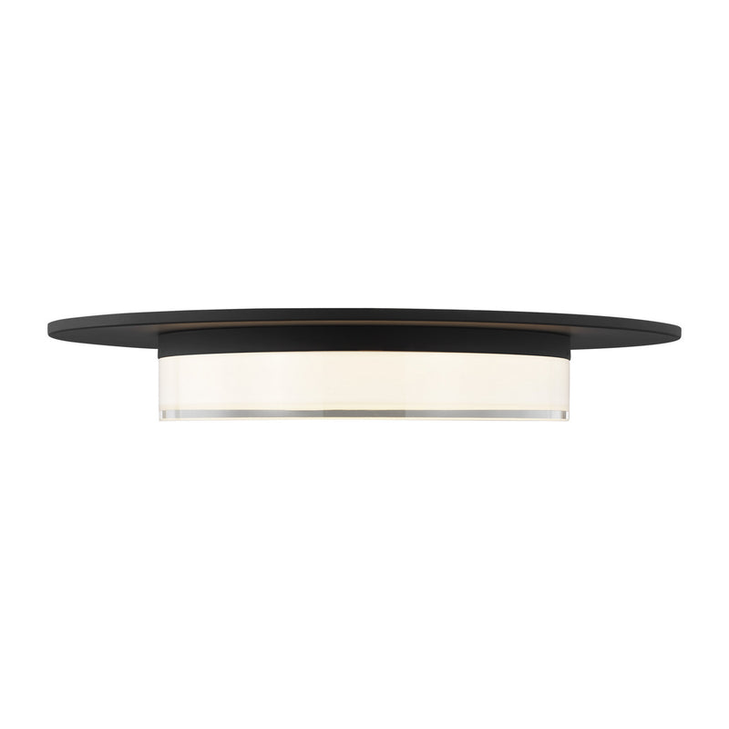 Visual Comfort Modern 700FMSEN17B-LED927 LED Flush Mount, Nightshade Black