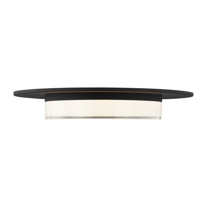 Visual Comfort Modern 700FMSEN17B-LED927 LED Flush Mount, Nightshade Black