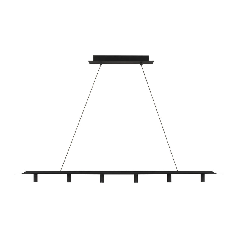 Visual Comfort Modern 700LSPNT50B-LED930 LED Linear Suspension, Nightshade Black