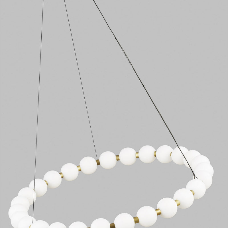 Visual Comfort Modern 700OBT30NB-LED927 LED Chandelier, Natural Brass