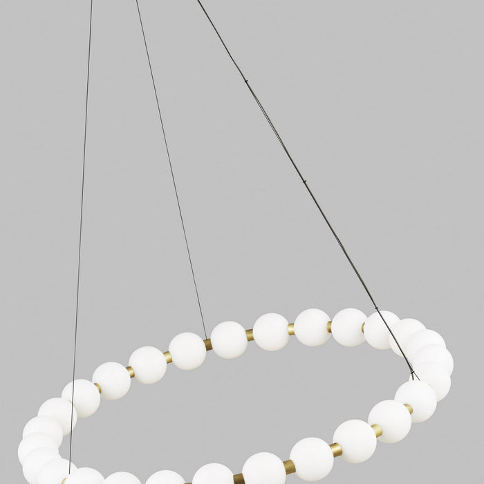 Visual Comfort Modern 700OBT30NB-LED927 LED Chandelier, Natural Brass