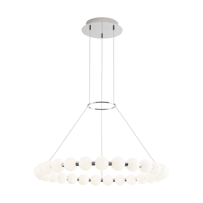 Visual Comfort Modern 700OBT30N-LED927 LED Chandelier, Polished Nickel