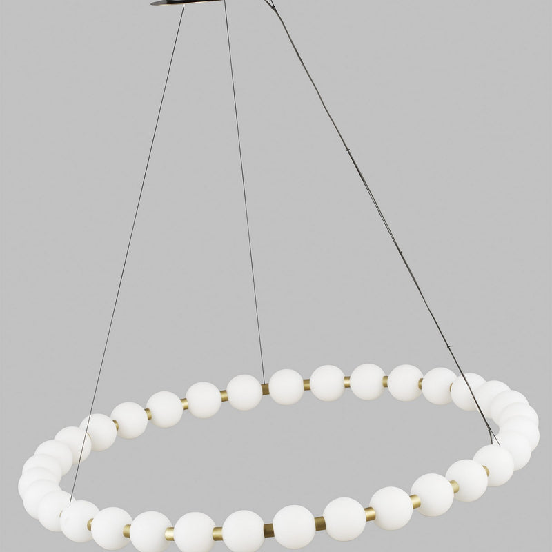 Visual Comfort Modern 700OBT36NB-LED927 LED Chandelier, Natural Brass