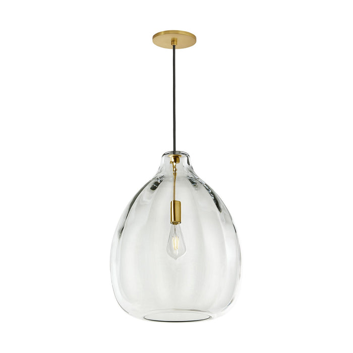 Visual Comfort Modern 700TDHARPCNB-LED927 LED Pendant, Natural Brass