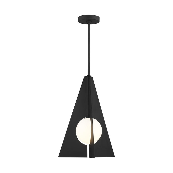 Visual Comfort Modern 700TDOBLPGB-LED930 LED Pendant, Nightshade Black