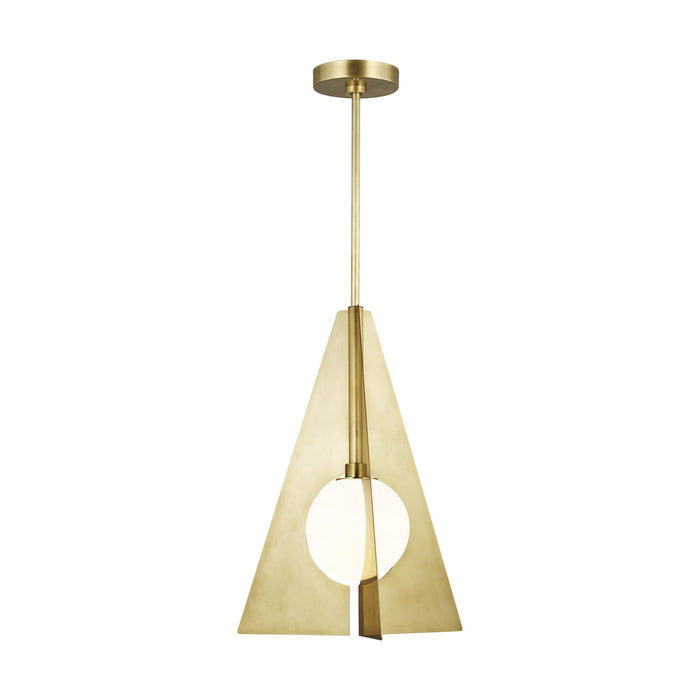 Visual Comfort Modern 700TDOBLPGNB-LED930 LED Pendant, Natural Brass