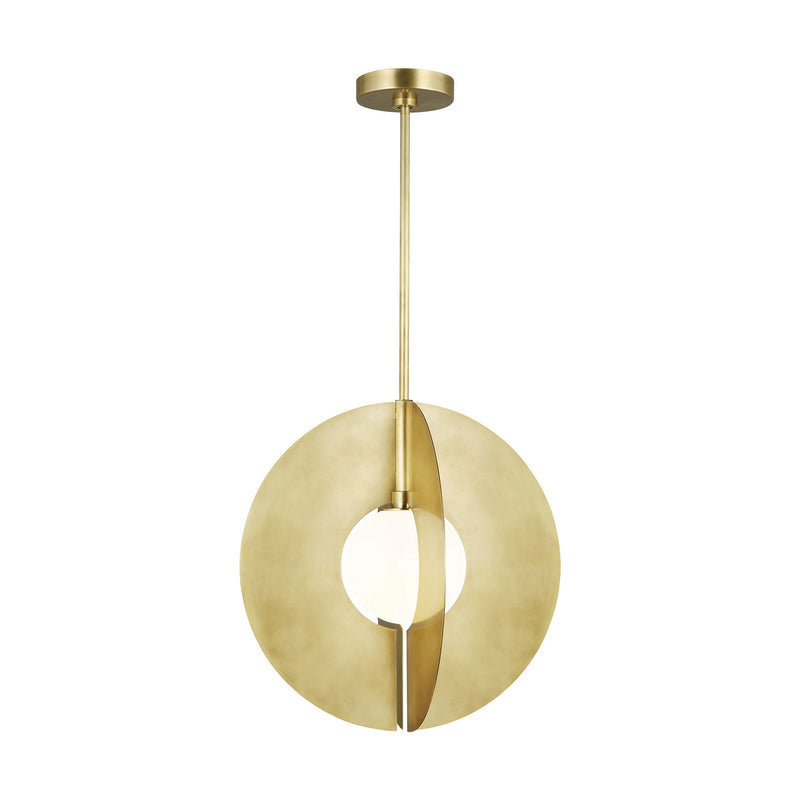 Visual Comfort Modern 700TDOBLRGNB-LED930 LED Pendant, Natural Brass