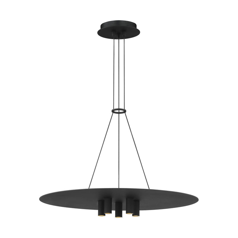 Visual Comfort Modern 700TDPNT22B-LED930 LED Pendant, Nightshade Black