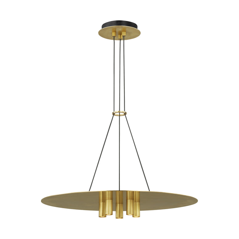 Visual Comfort Modern 700TDPNT22NB-LED930-277 LED Pendant, Natural Brass