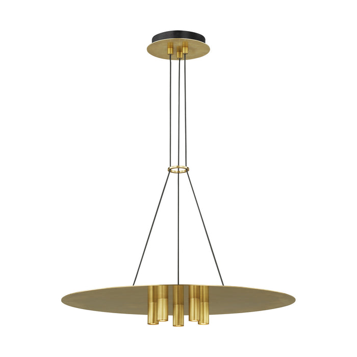 Visual Comfort Modern 700TDPNT22NB-LED930-277 LED Pendant, Natural Brass