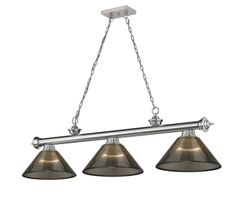 Z-Lite 2306-3BN-ARS Three Light Billiard, Brushed Nickel