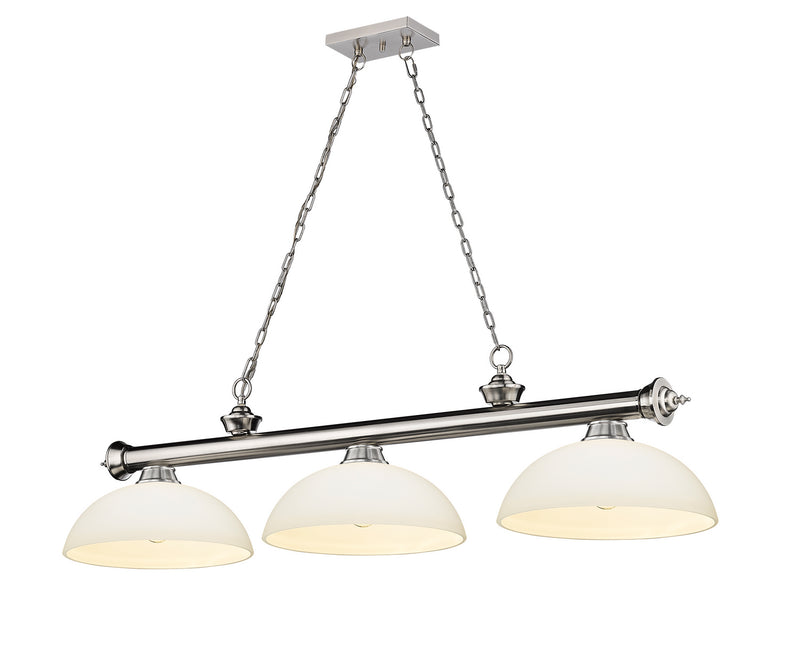 Z-Lite 2306-3BN-DMO14 Three Light Billiard, Brushed Nickel