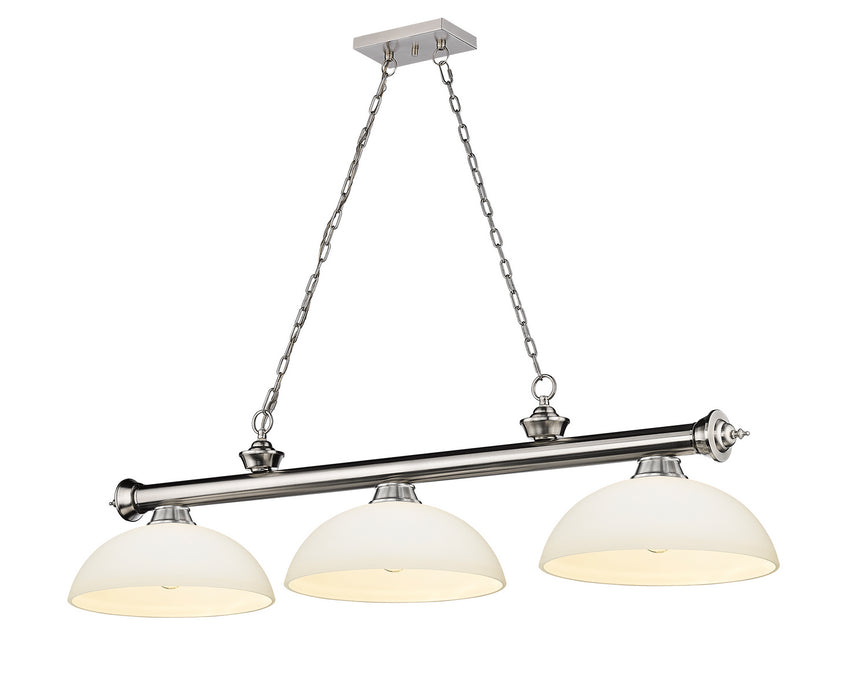 Z-Lite 2306-3BN-DMO14 Three Light Billiard, Brushed Nickel