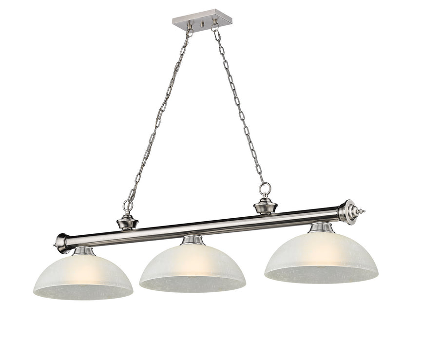 Z-Lite 2306-3BN-DWL14 Three Light Billiard, Brushed Nickel