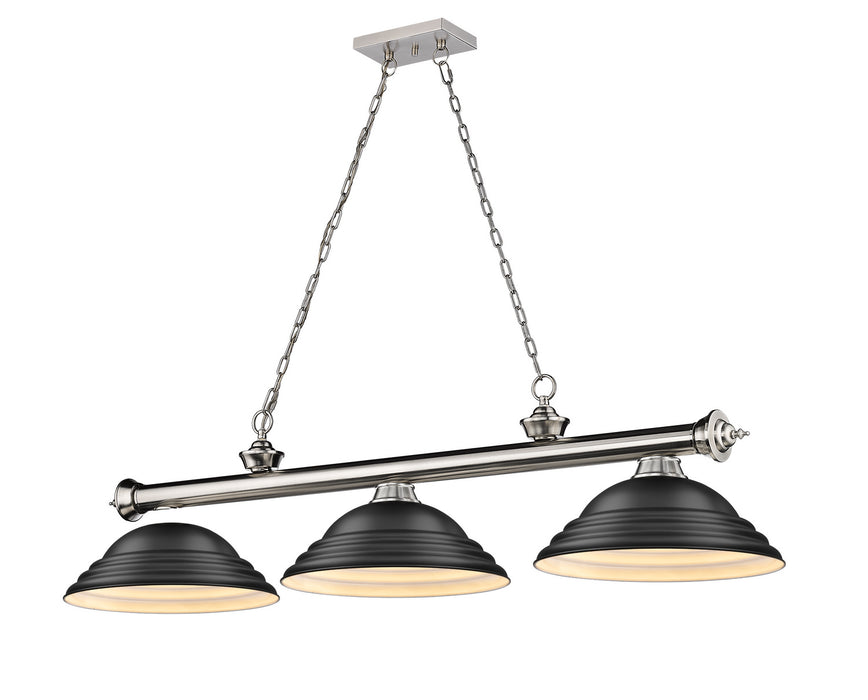 Z-Lite 2306-3BN-SMB Three Light Billiard, Brushed Nickel