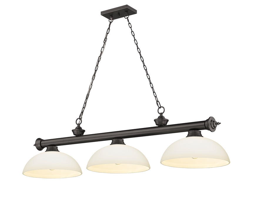 Z-Lite 2306-3BRZ-DMO14 Three Light Billiard, Bronze