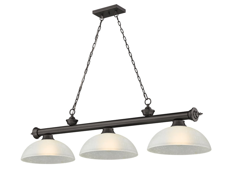 Z-Lite 2306-3BRZ-DWL14 Three Light Billiard, Bronze