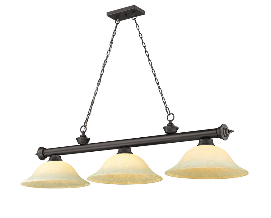 Z-Lite 2306-3BRZ-GM16 Three Light Billiard, Bronze