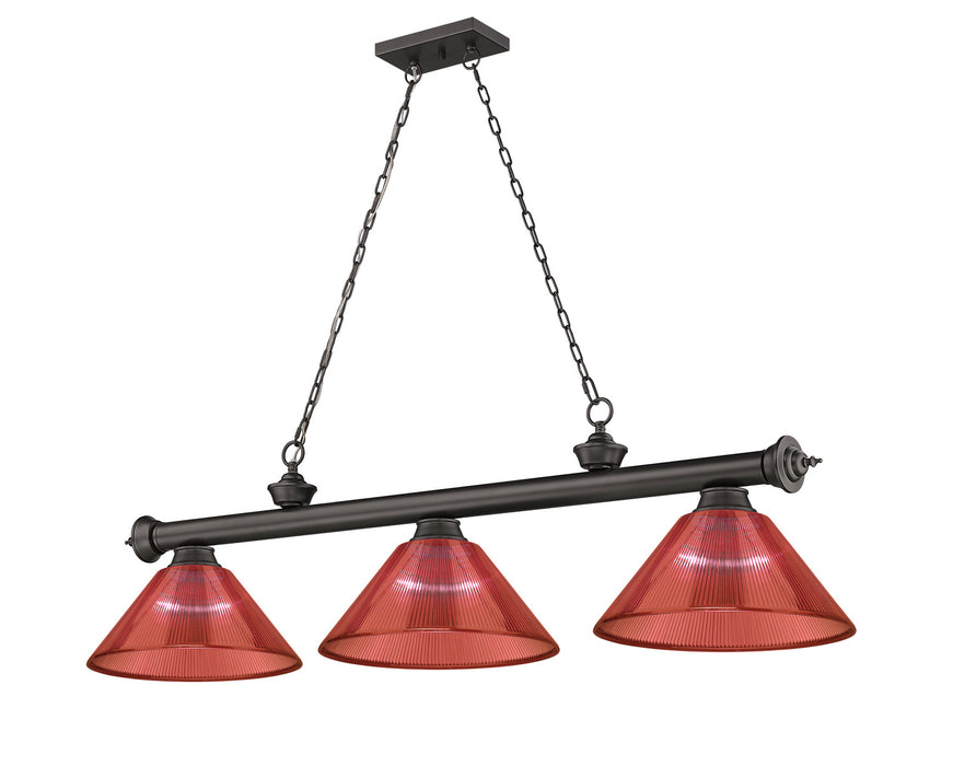 Z-Lite 2306-3BRZ-PRD Three Light Billiard, Bronze