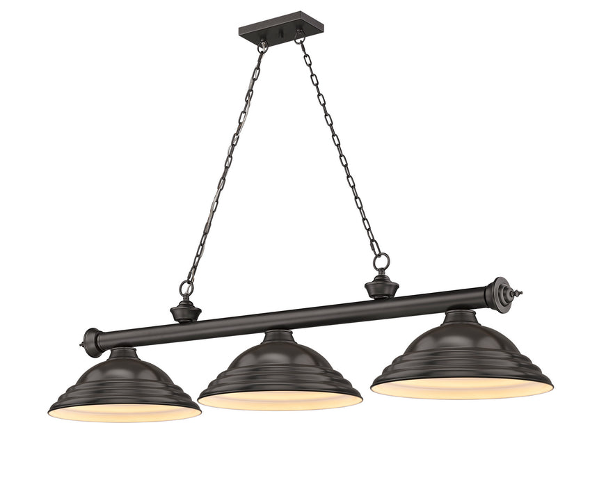 Z-Lite 2306-3BRZ-SBRZ Three Light Billiard, Bronze