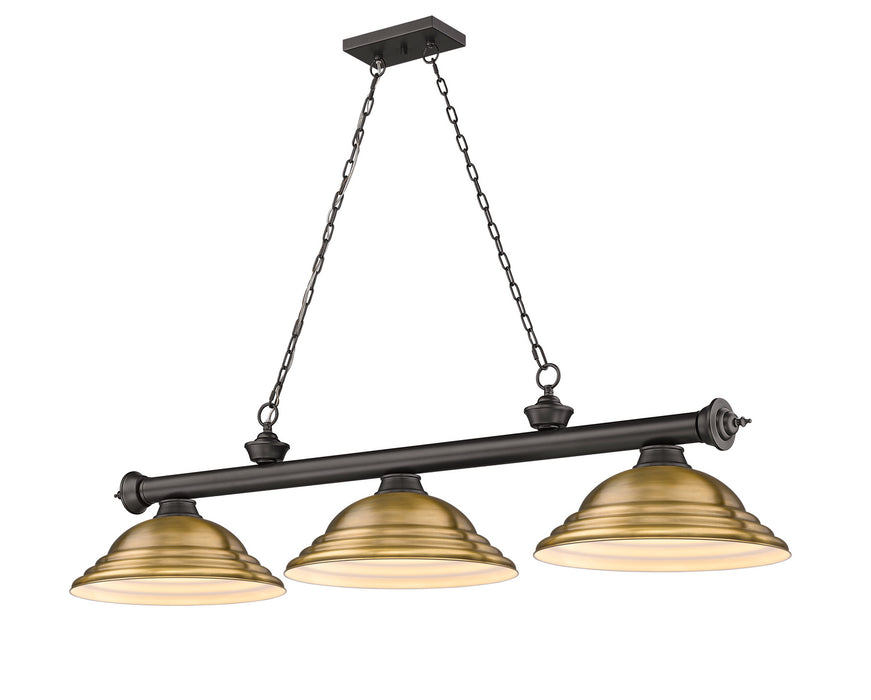 Z-Lite 2306-3BRZ-SRB Three Light Billiard, Bronze