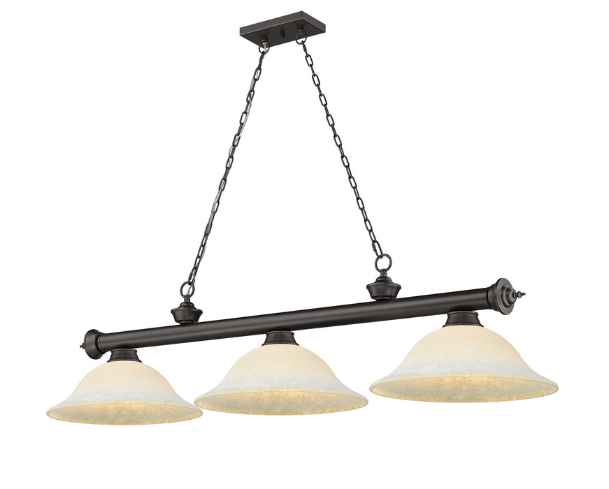 Z-Lite 2306-3BRZ-WM16 Three Light Billiard, Bronze